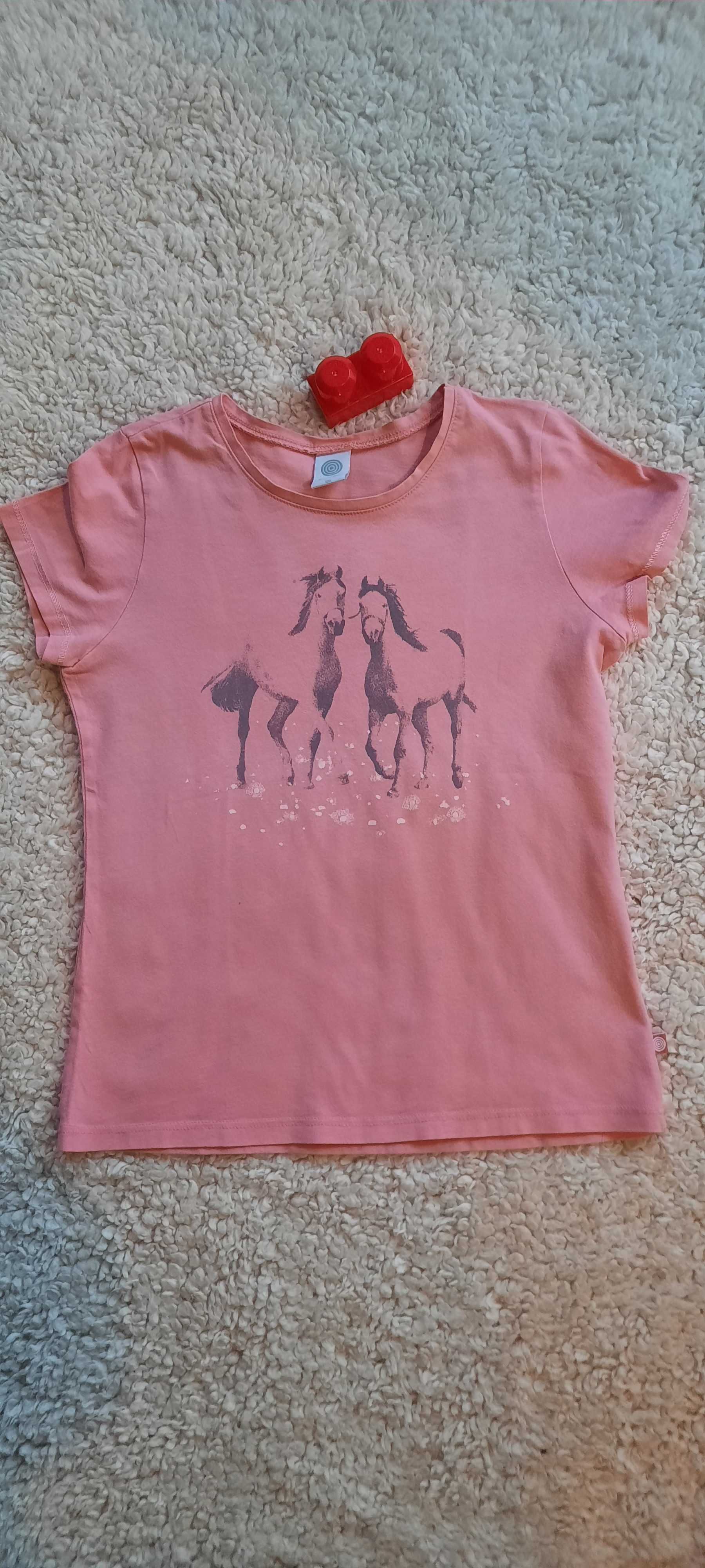 T-shirt z koniami- dla dziewczynki