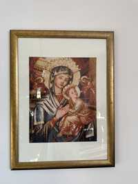 Obraz wyszywany haftowany krzyżykowo Matka Boska Maryja