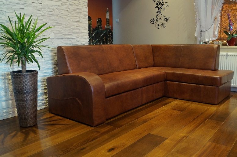 SKÓRA naturalna narożnik rogówka 245x164 ze skóry sofa PRODUCENT