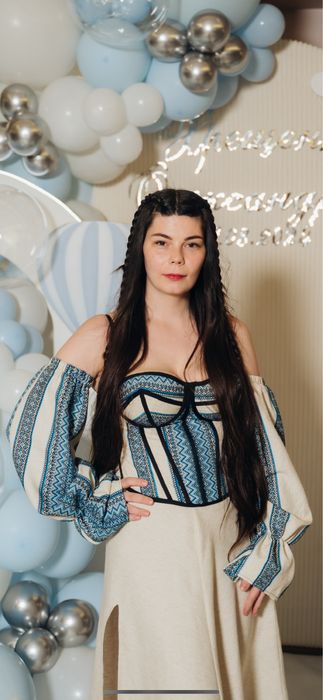 Вишитий корсет зі знімними рукавами. Вишиванка. Український. Етно.