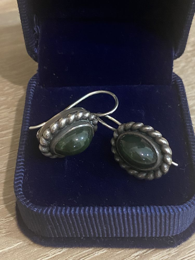 Серебряные серьги СССР
