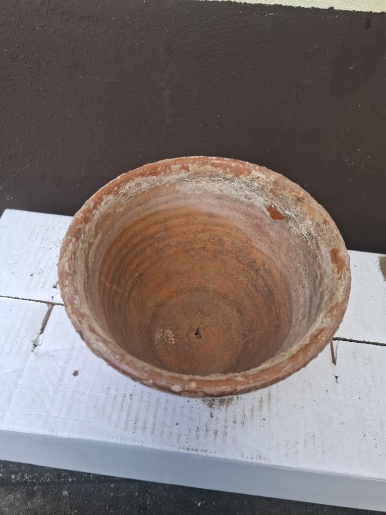 Donica ceramiczna szkliwiona prl