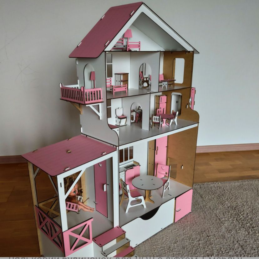 Детский кукольный домик деревянный