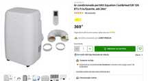 Ar condicionado portátil Equation 12K BTU Frio/Quente até 24m²