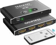 Przełącznik rozdzielacz HDMI zdalny pilot 3 w 1 4K HDMI SWITCH Tealkoo