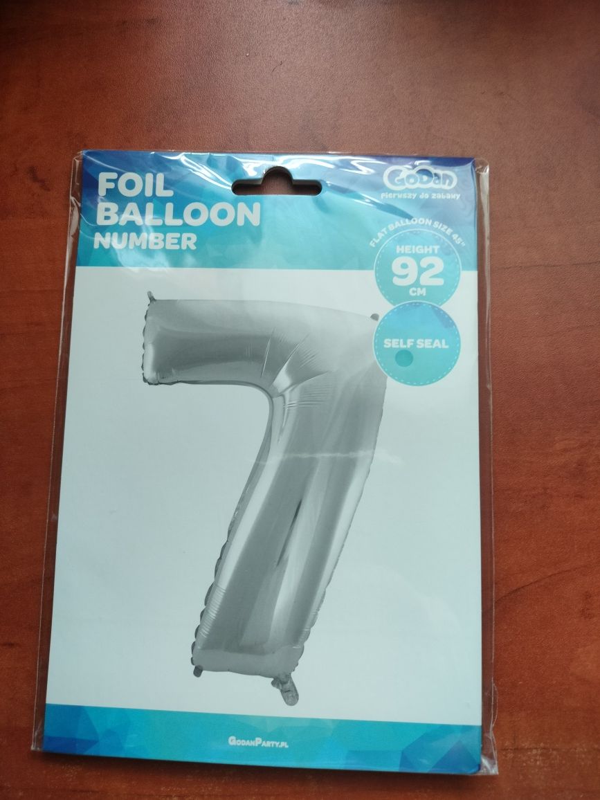 Balon foliowy cyfra 7, 92cm urodziny