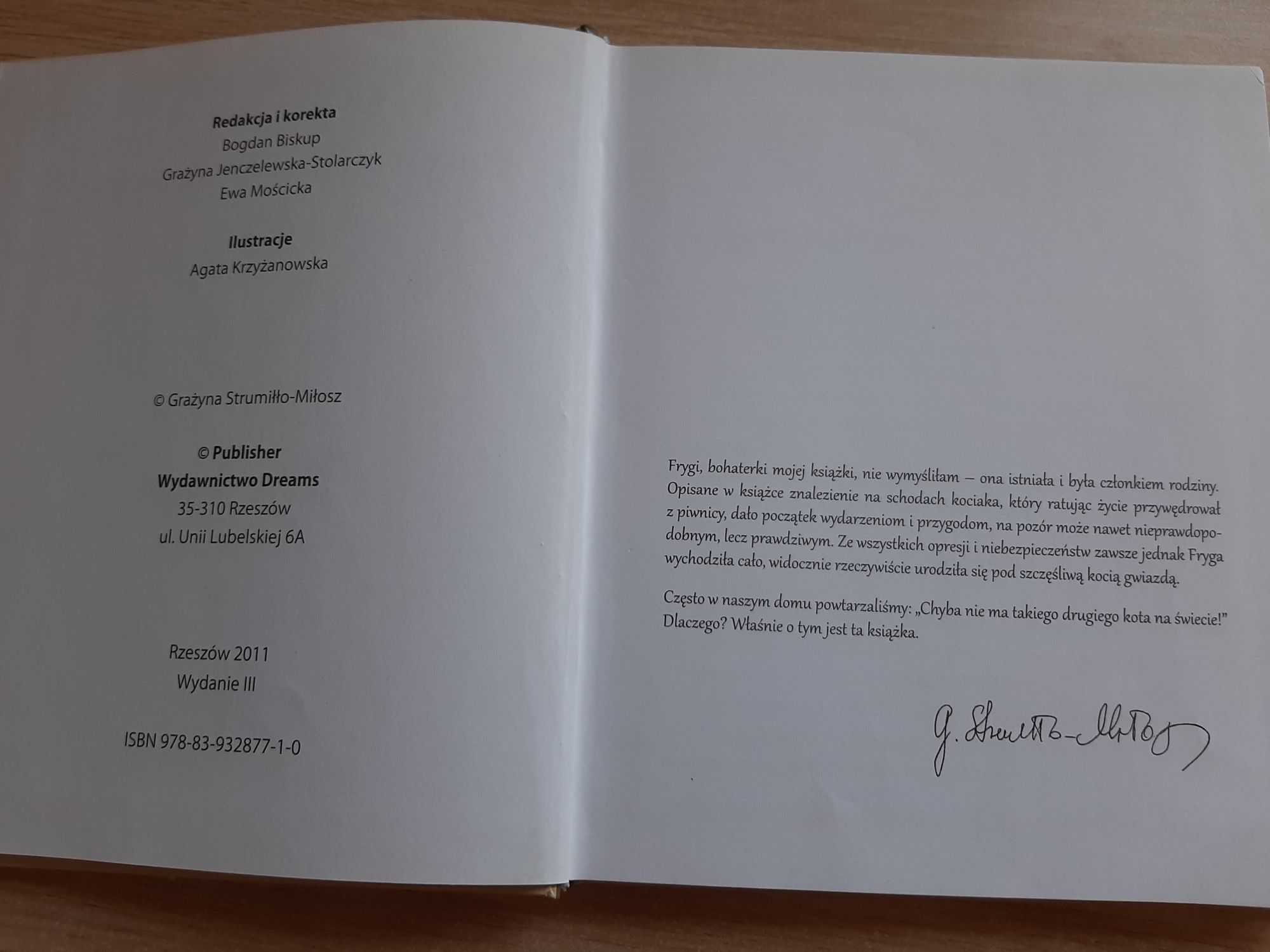 "Pod szczęśliwą kocią gwiazdą" Grażyna Strumiłło-Miłosz, dla dzieci
