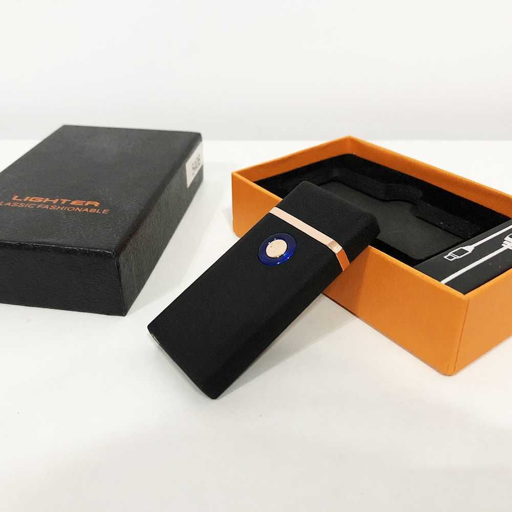 Зажигалка спиральная USB TH-705 2IN1 Газ + USB. Цвет: черный.