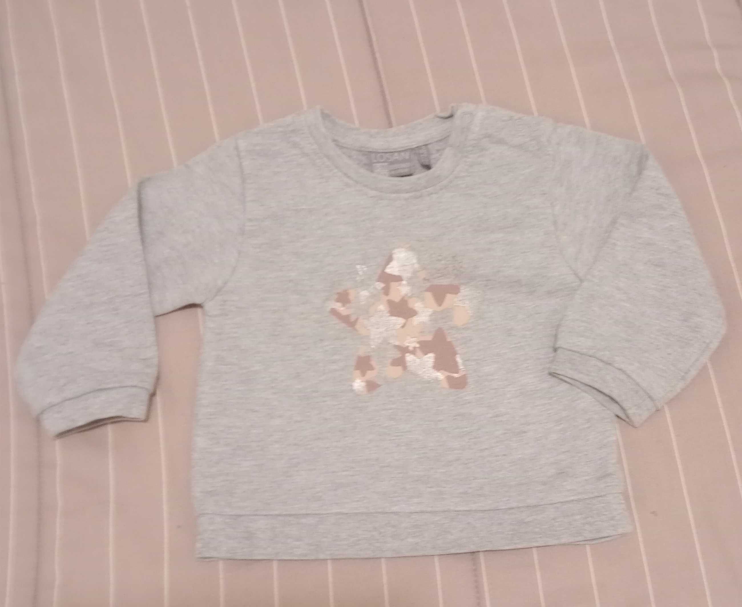Camisola / Sweat criança 6/9 meses , molas no ombro, cardada
