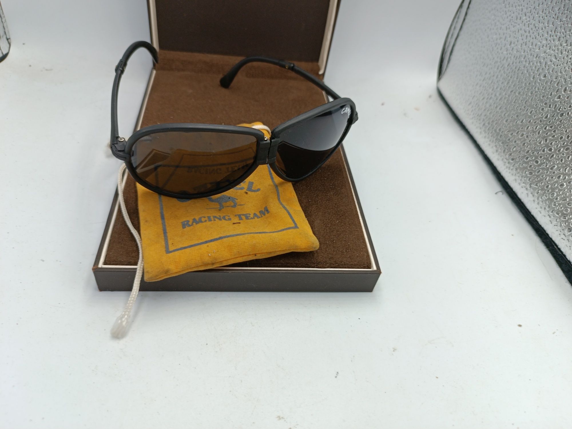 Okulary retro vintage camel