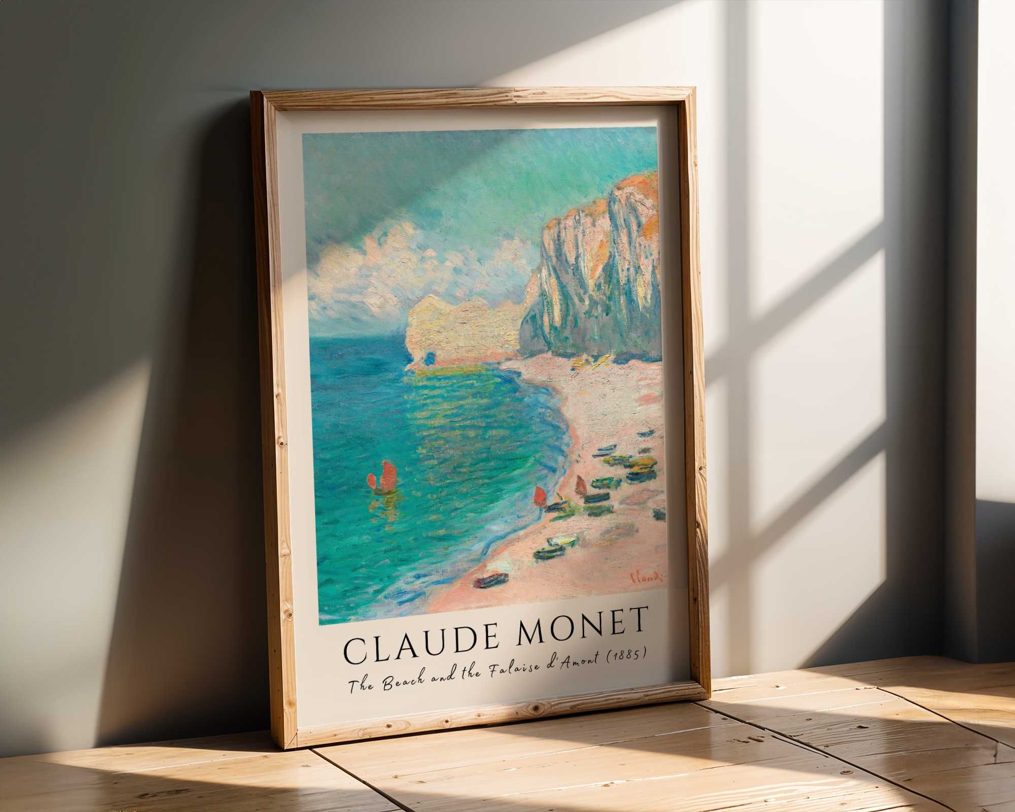 Plakat Claude Monet ,,The Beach and the Falaise d'Amont"