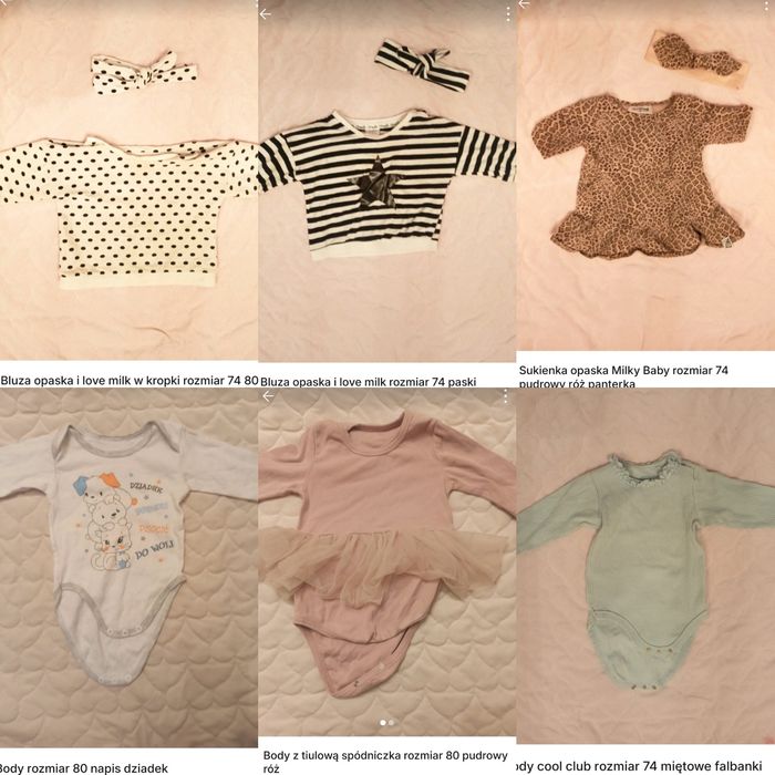 Ogromny Zestaw mega paka ubrań 74 80 74/80