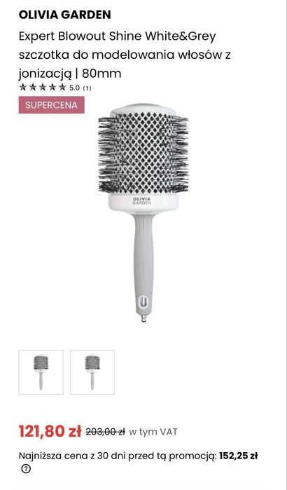 Olivia Garden 80mm szczotka do modelowania  ceramika jonizacja Okazja