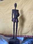 Escultura em madeira feita à mão. Dom Quixote antiga espólio . 46 cm