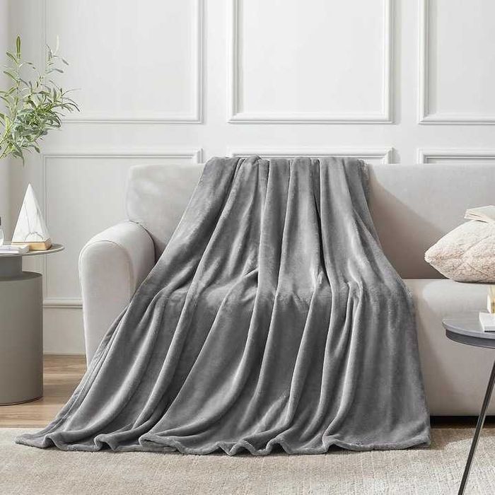 Koc polarowy Hansleep, supermiękki, puszysty, szary 150 x 200 cm
