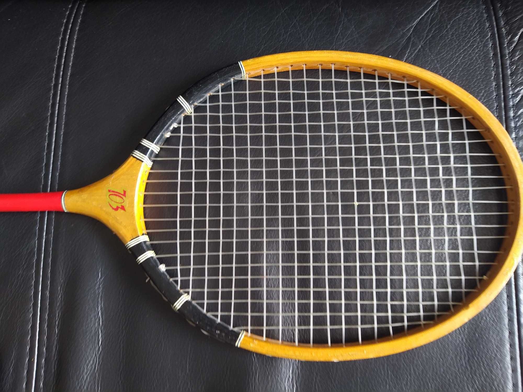 Conjunto de raquetes de badminton, em madeira
