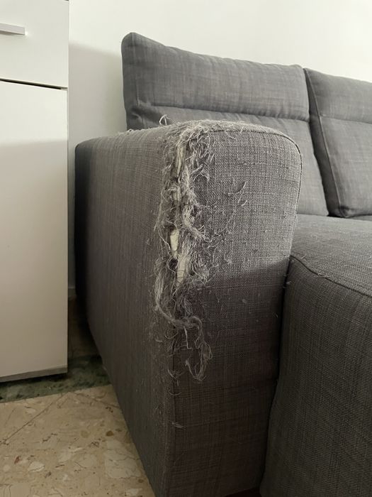 Sofá Chaise Longue Cinzento