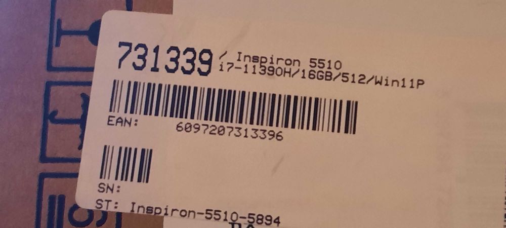 Laptop Dell Inspiron 5510 - nowy, nigdy nie używany!