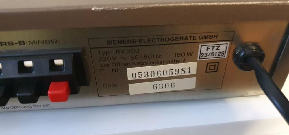 Siemens rv300 hifi system