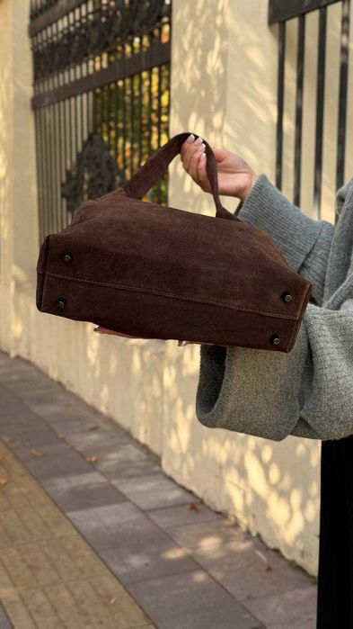 Жіноча сумка Аляска коричнева замша