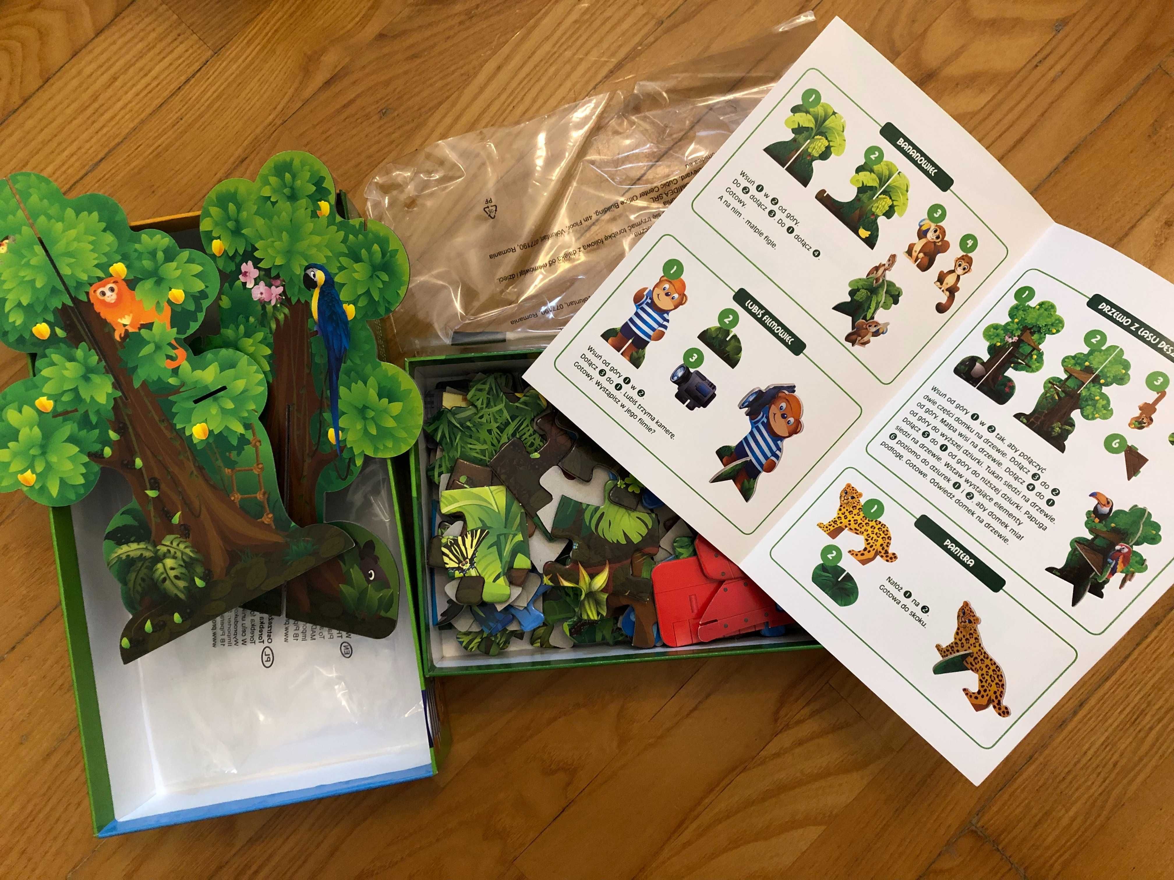 Puzzle 3D! W sercu dżungli 104 elementy do ułożenia
