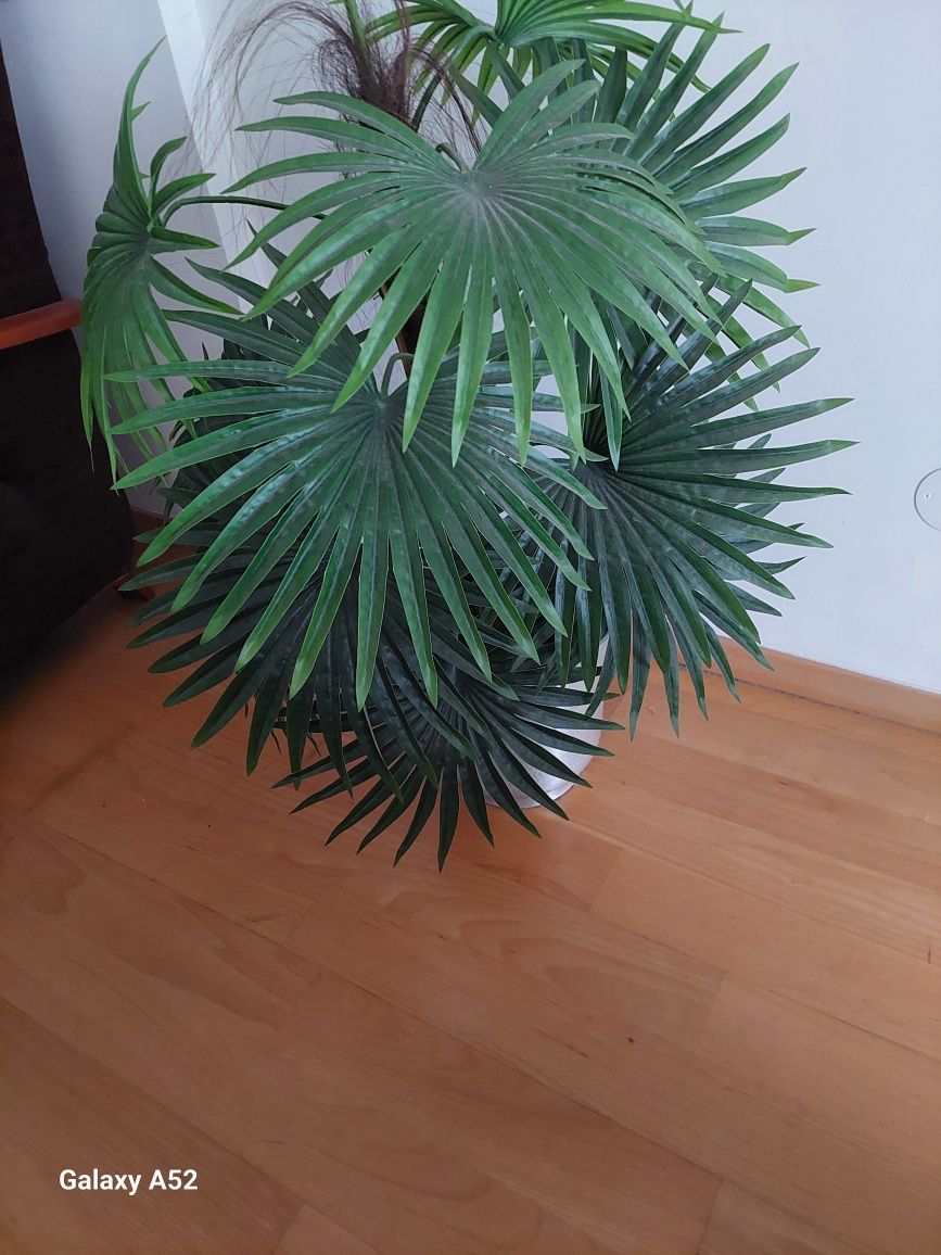 Planta com vaso em prateado