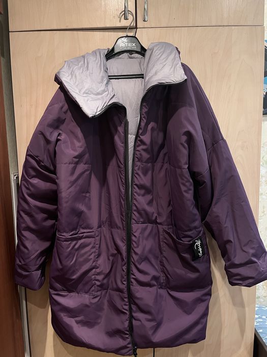 Куртка-пуховик двостороння оверсайз