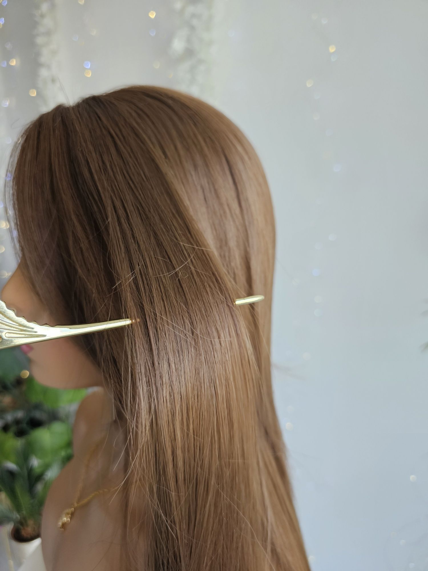 Długi tupet topper clip in uzupełnienie włosów Paula średni braz 60 cm
