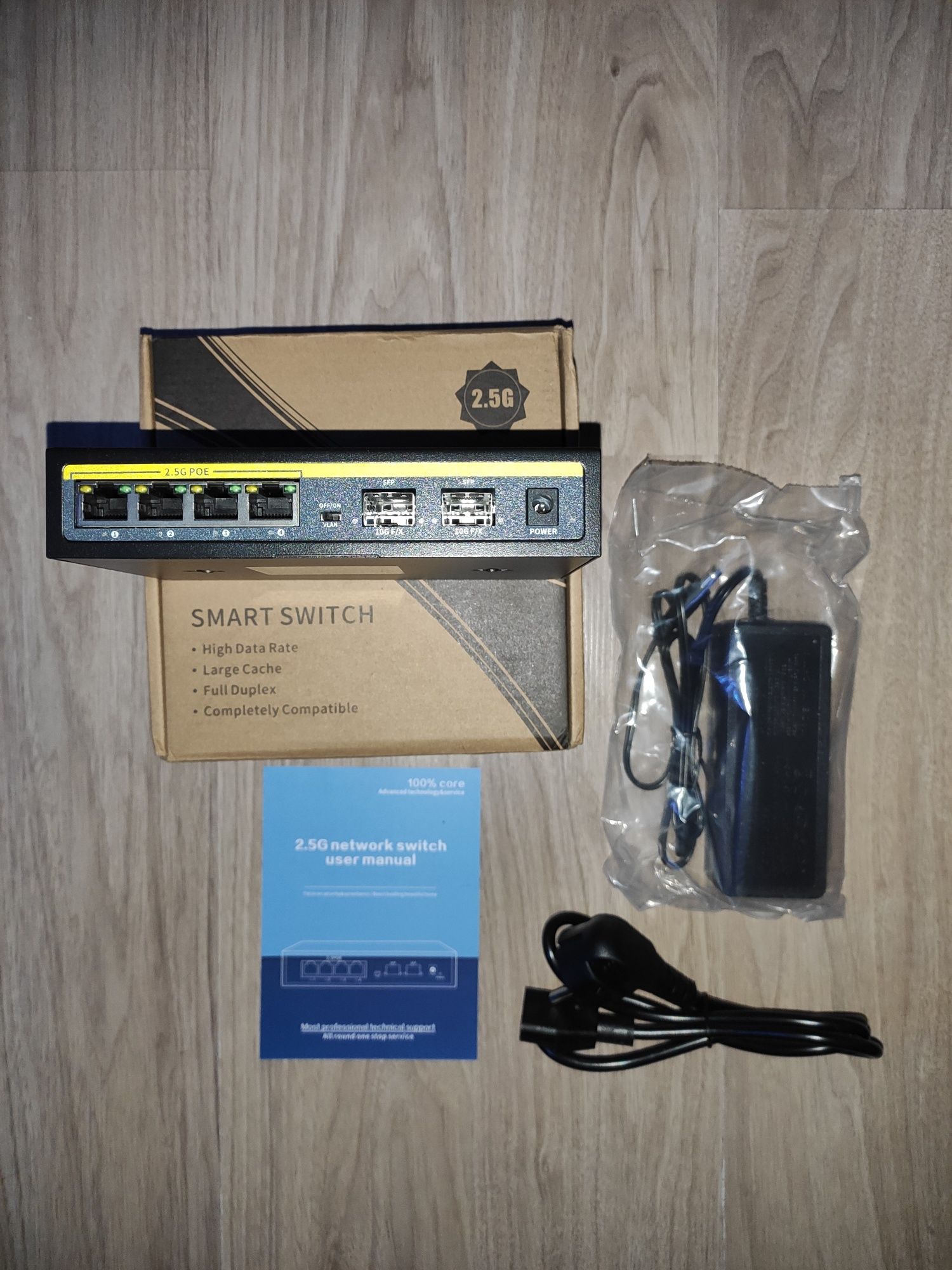 Новый 2.5G POE Switch коммутатор 6 портов свитч