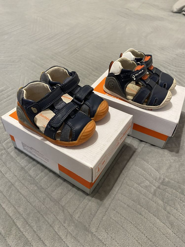 Шкіряні дитячі сандалі biomecanics сандали для двойни кожаные