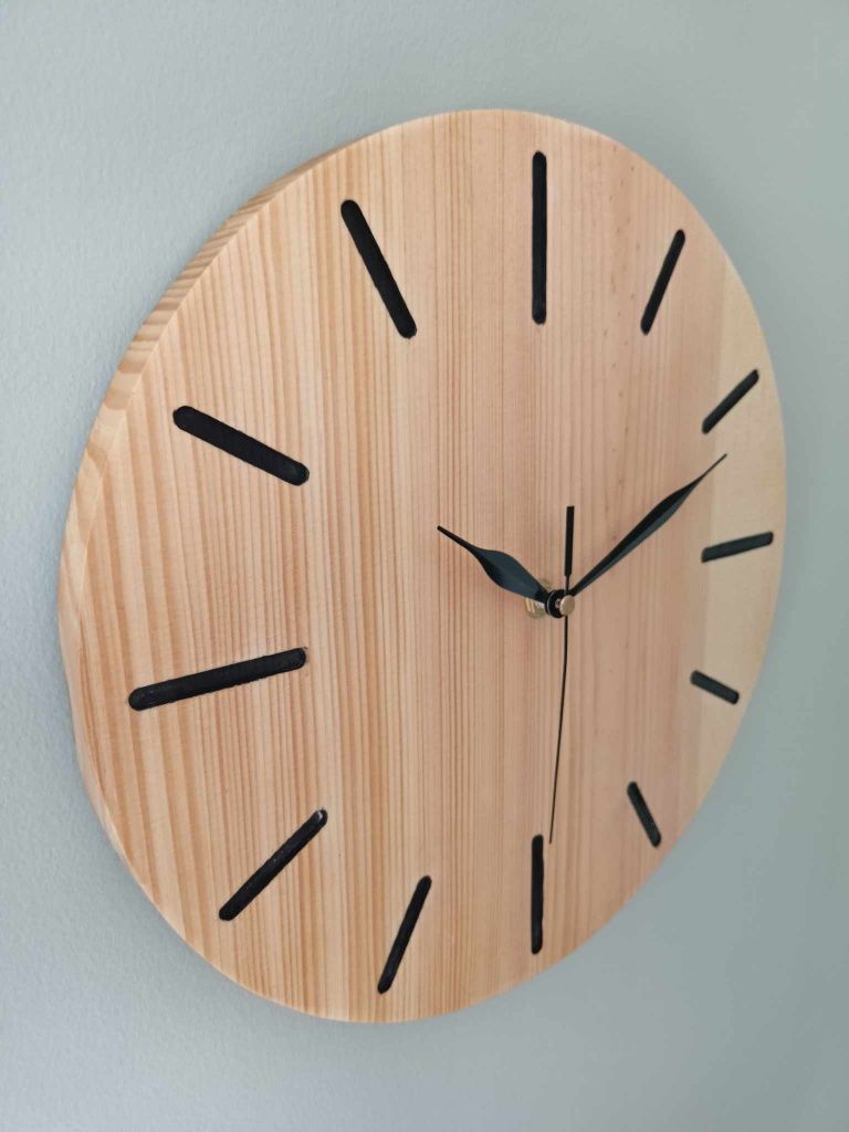 Nowy Drewniany Zegar Ścienny Wiszący Cichy Do Salonu Na Ścianę 30cm