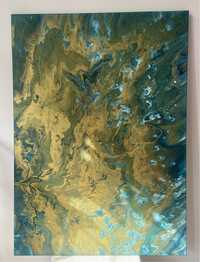 Obraz GOLDEN SEA akryl na płótnie 50x70 Sigmaacrylics