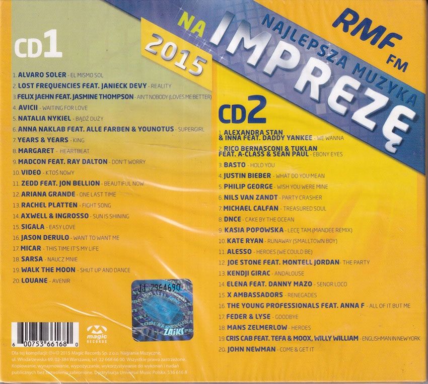RMF FM Najlepsza Muzyka Na Imprezę 2015 - 2CD