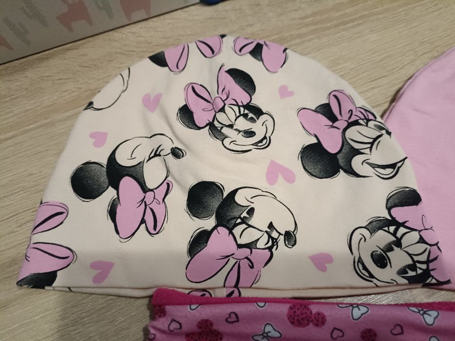 Zestaw 2 czapki plus komin Myszka Minnie roz. 52