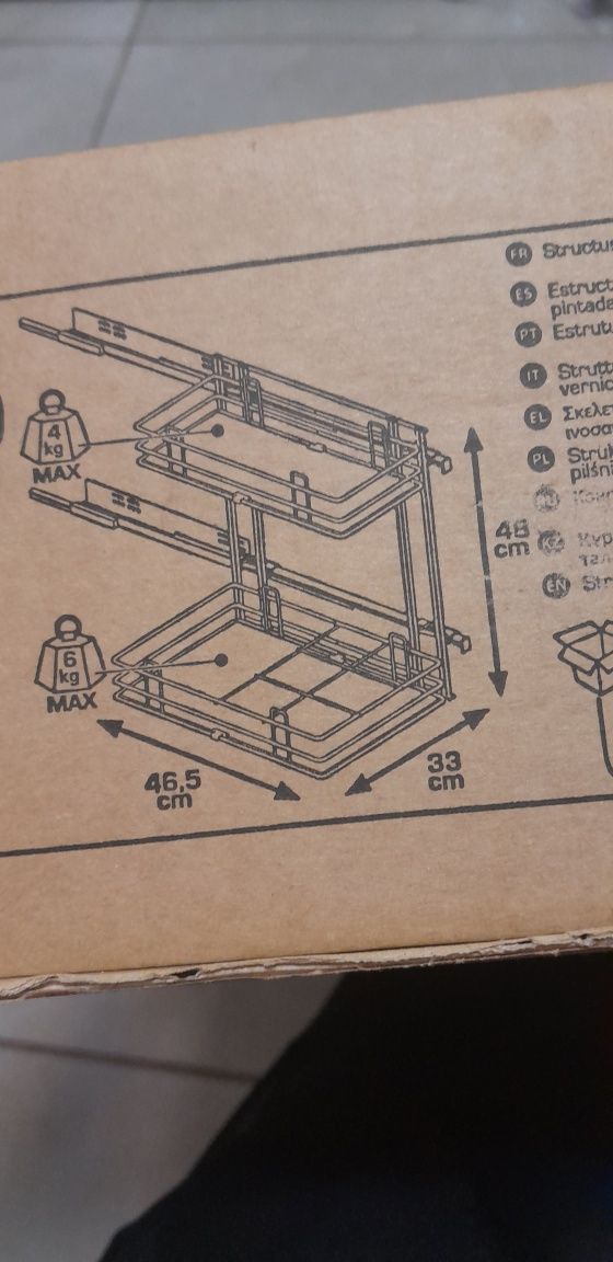Kosz Cargo wysuwany dwie półki