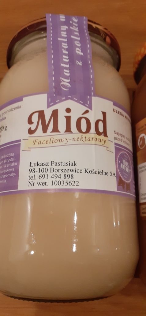 Miody naturalne z własnej  pasieki