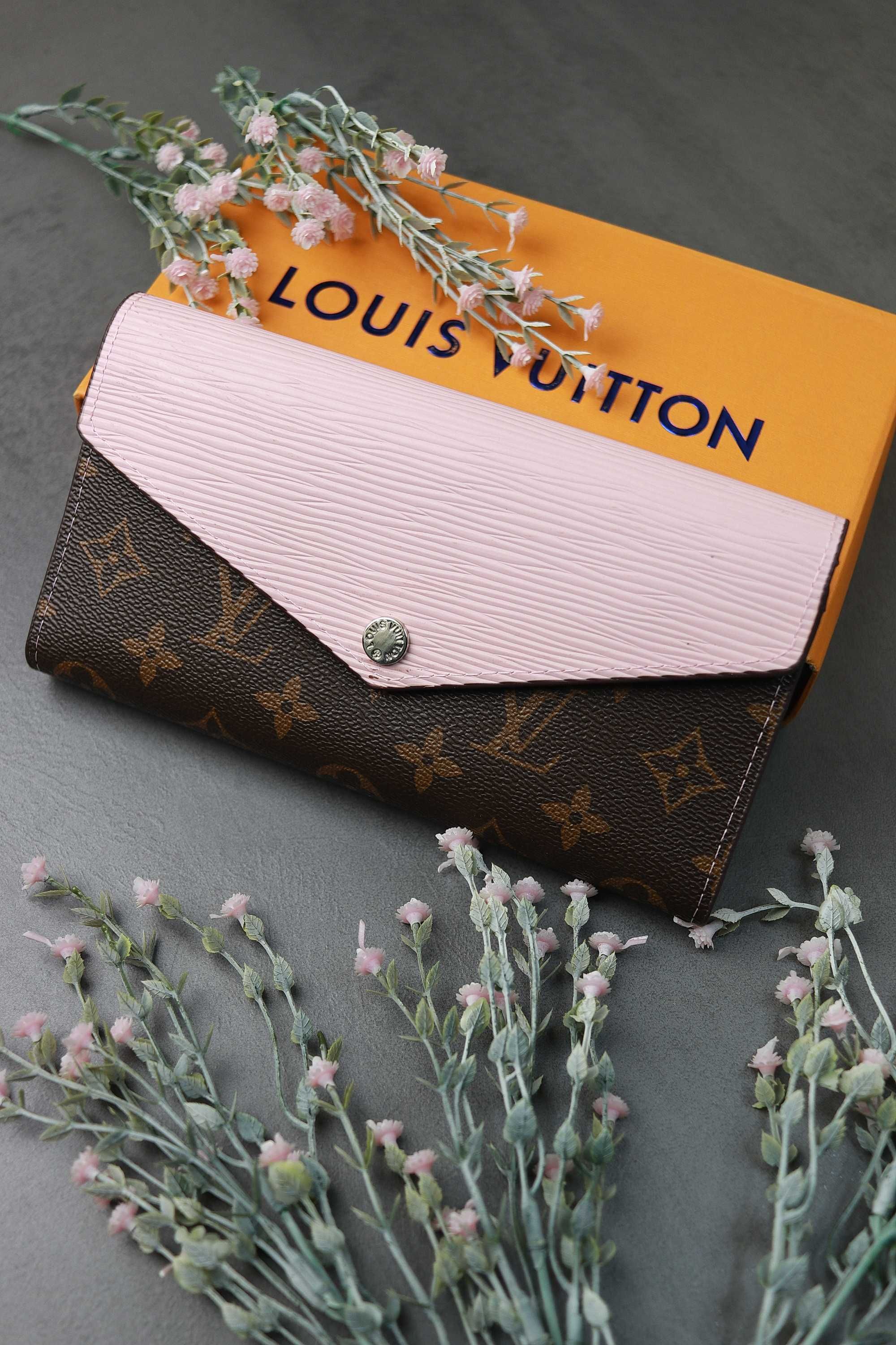 Кошелек Louis Vuitton Луи Витон женский коричневый большой ЛЮКС класс