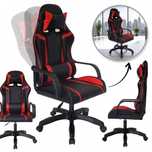 Fotel gamingowy, biurowy obrotowy VORTEX czarny, czerwony KO35CZE