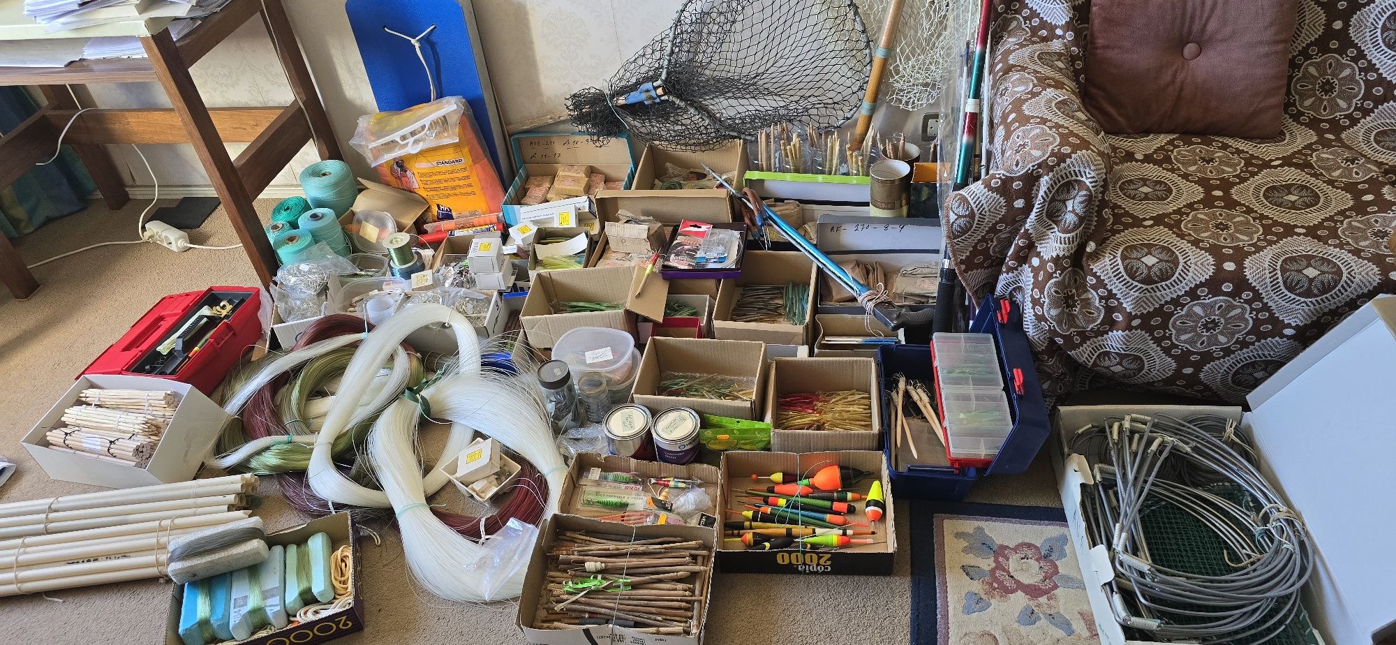 Material para pesca diverso a granel