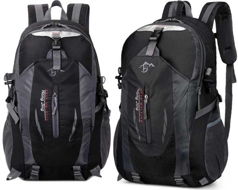 Plecak turystyczny miejski biwakowy podróżny wodoodporny czarny