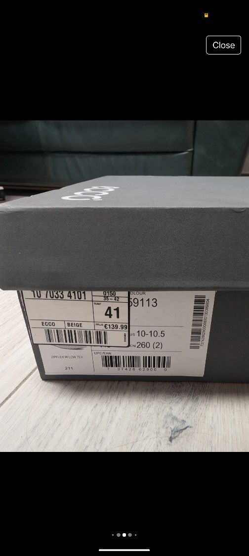 Sneakers ECCO bege novas