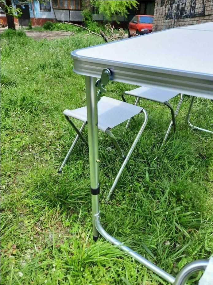 Новый стол для пикника усиленная столешница 4 стула чемодан