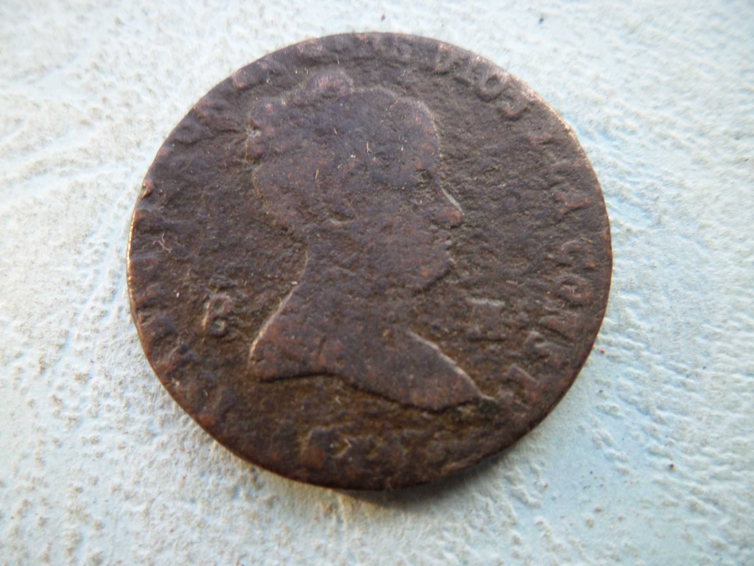 Moeda  8 Maravedis  1844 , Espanha