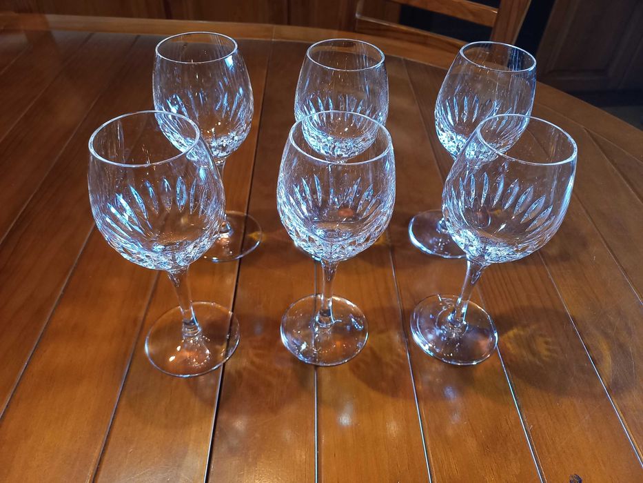 6 calices em cristal lapidado da Stephens