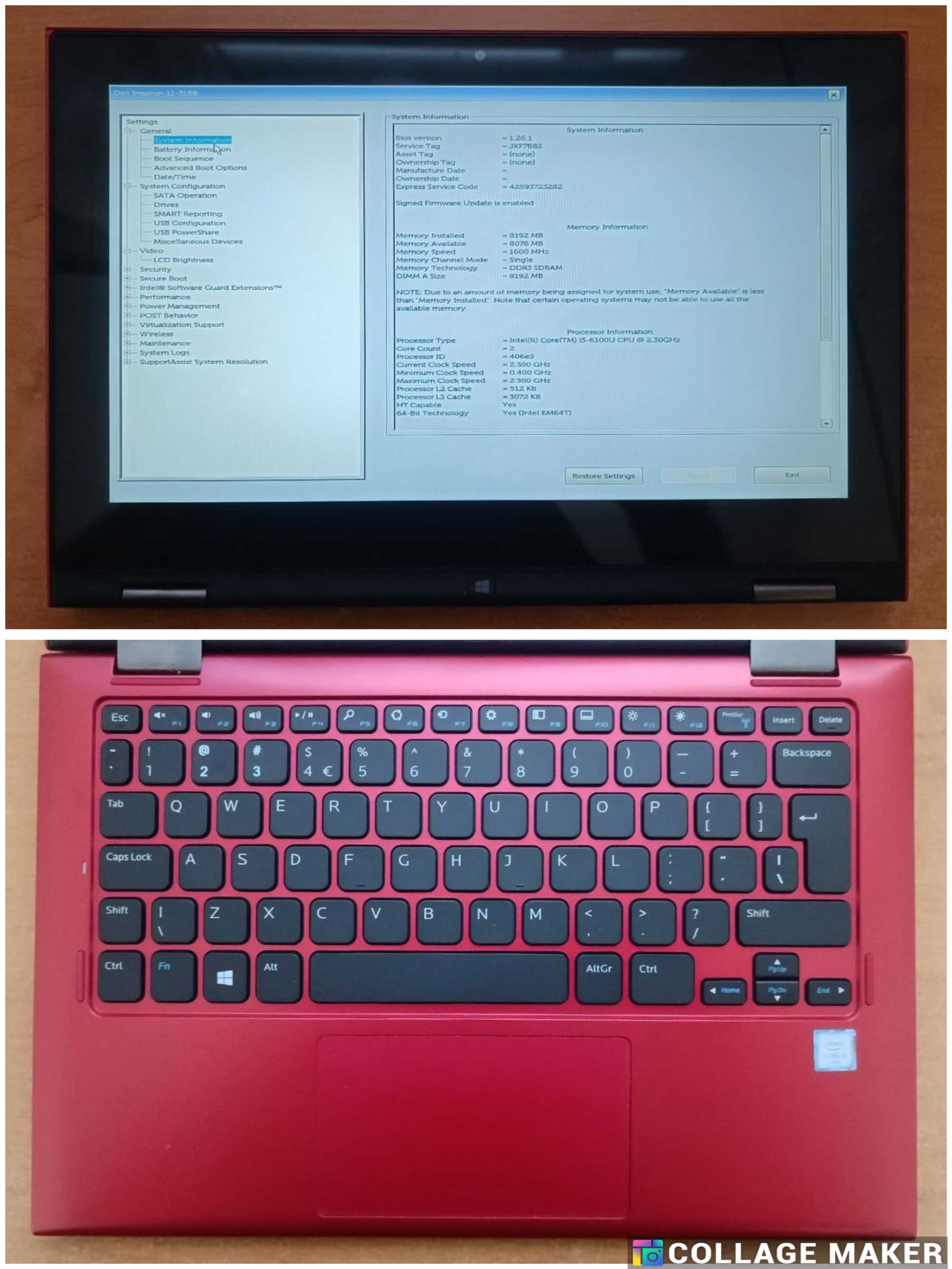 Dell Inspiron 3158 2-in-1 i3-6100U/8GB/960GB/Win10