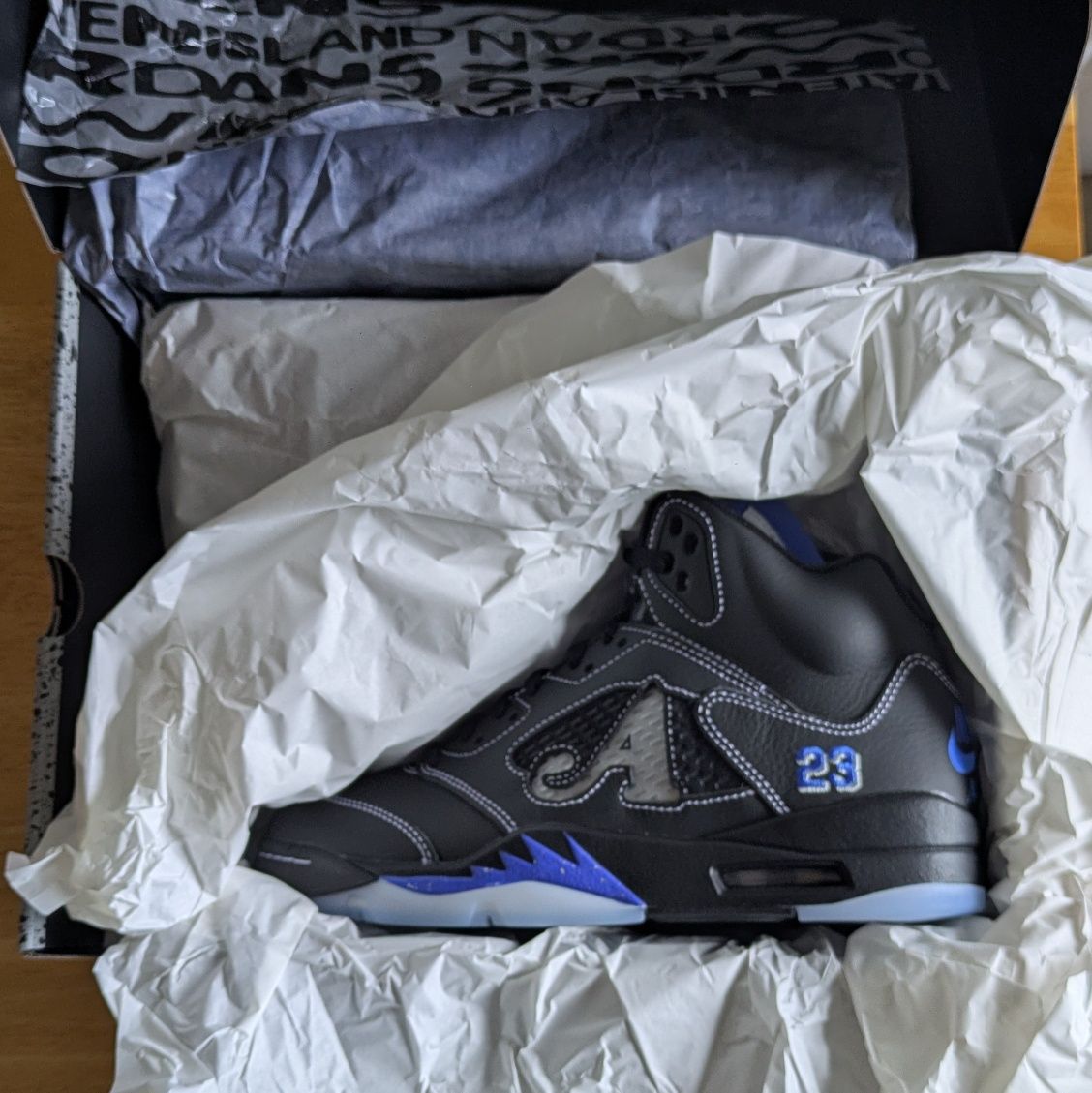 Jordan 5 x Awake Blue Black 42