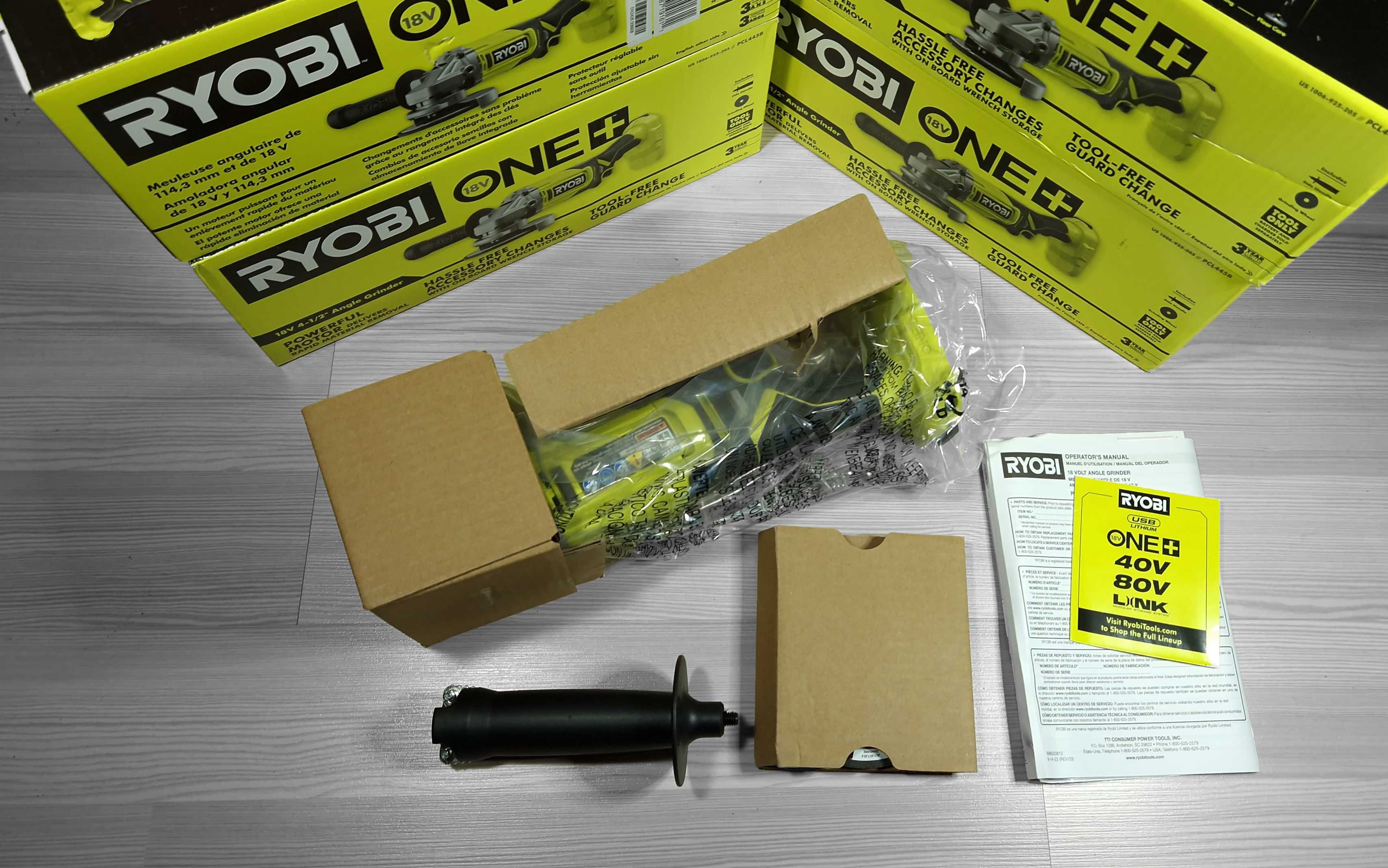 США Болгарка 115мм RYOBI PCL 445 ONE 18v (аккумуляторная ушм)