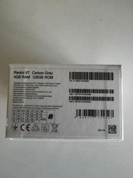 Xiaomi redmi 9T 128gb 4+4 RAM óptimo estado com cx e cabo USB C