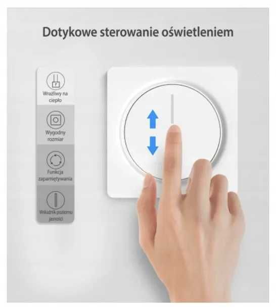 Ściemniacz Światła Dotykowy Dimmer WiFi TUYA Biały Seria KT