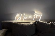 Wynajem pięknego napisu ledowego - " Od teraz My "